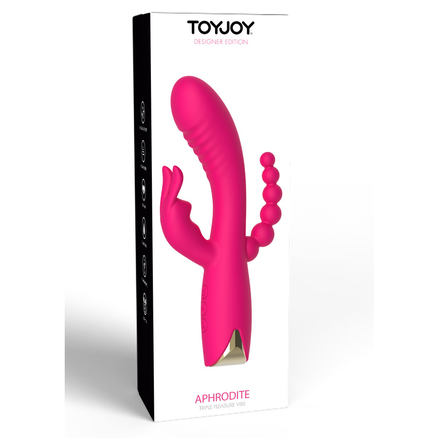 ToyJoy - Aphrodite Triple Vibrator met Anale G-Spot en Clitoris Stimulatie Vrouwen Speeltjes