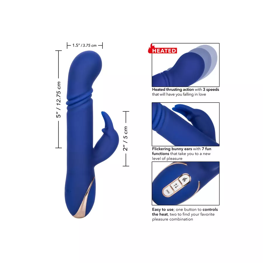 CalExotics - Heated Thrusting G Rabbit Vibrator Toys for Her