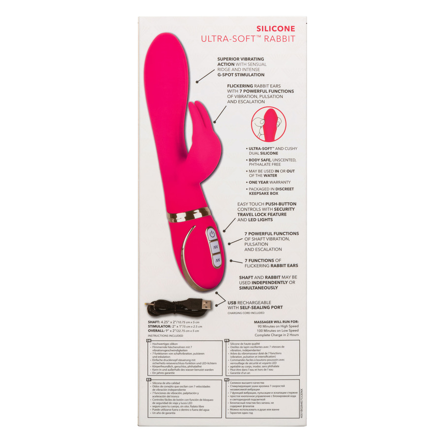 CalExotics - Siliconen Waterproof Ultra-Soft Rabbit Vibrator Vrouwen Speeltjes