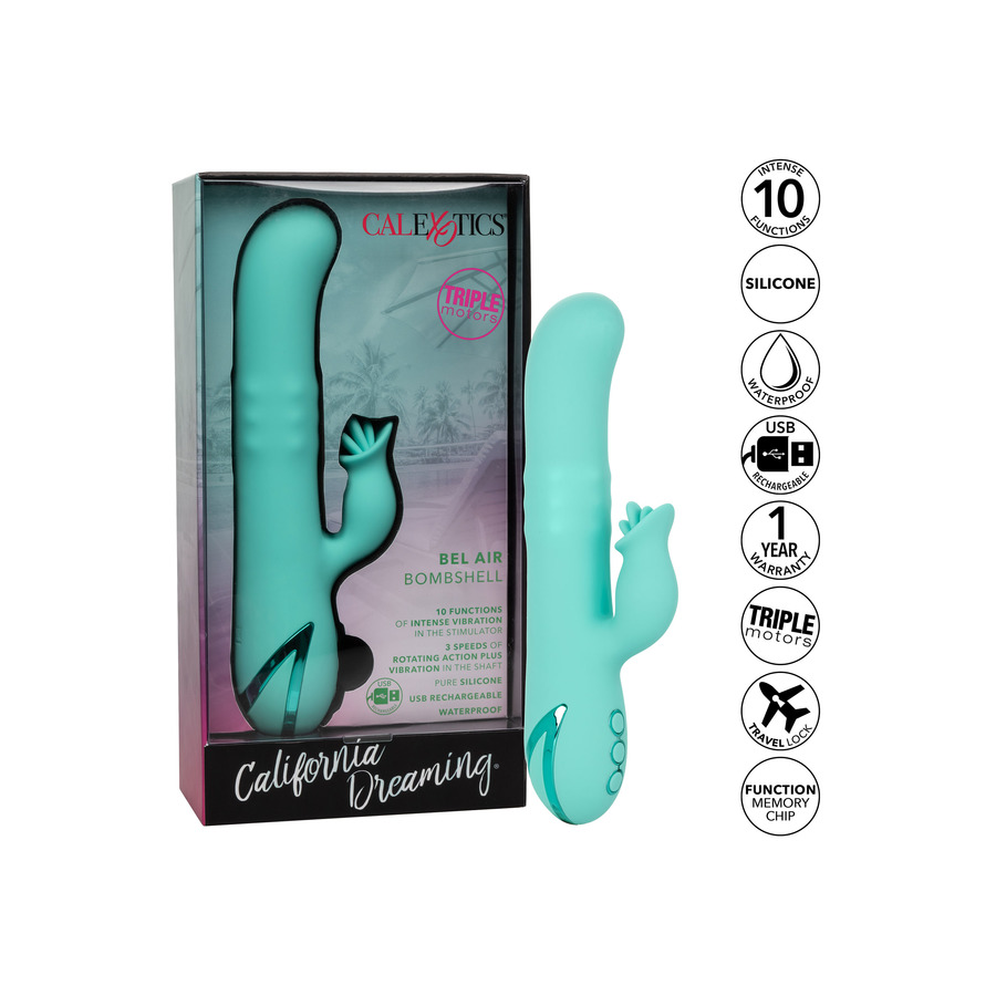 CalExotics - Bel Air Bombshell Roterende & Vibrerende Rabbit Vibrator Vrouwen Speeltjes