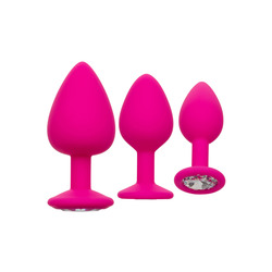 CalExotics - Cheeky Gems Diamond Base Butt Plug Set 3 Sizes CalExotics - Cheeky Gems Diamond Base Butt Plug Set 3 Sizes Anal Toys