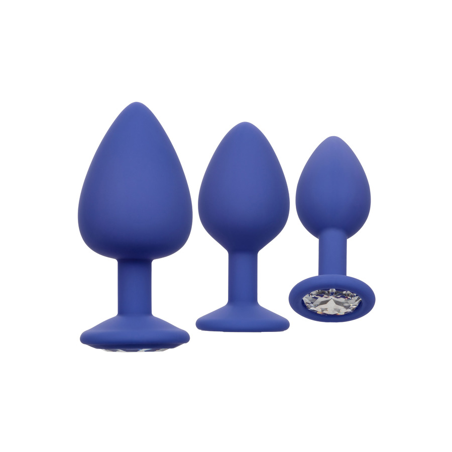 CalExotics - Cheeky Gems Diamond Base Butt Plug Set 3 Sizes Anal Toys