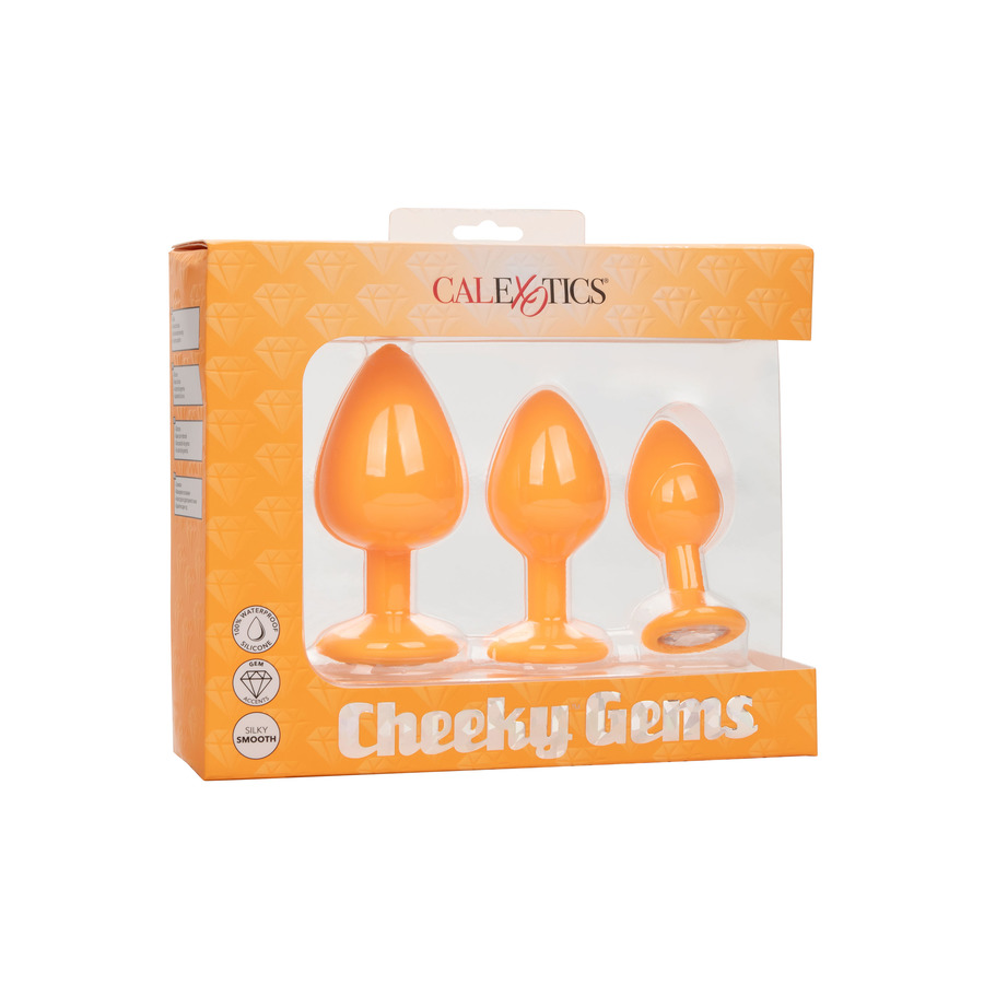 CalExotics - Cheeky Gems Diamond Base Butt Plug Set 3 Sizes Anal Toys