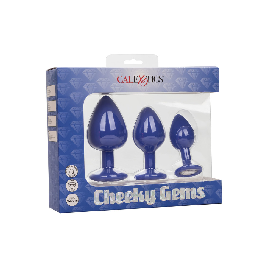 CalExotics - Cheeky Gems Diamond Base Butt Plug Set 3 Sizes Anal Toys