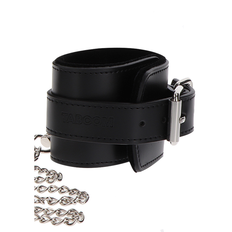 Taboom - Vegan Leather Heavy Collar and Wrist Cuffs S&M