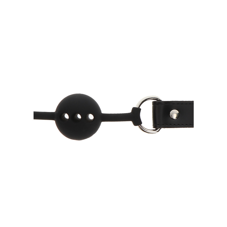 Taboom - Vegan Leder Siliconen Ball Gag SM