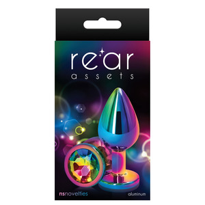 NS Novelties - Rear Assets Multicolor Aluminium Buttplug Medium Anal Toys