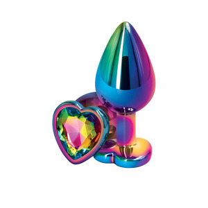 NS Novelties - Rear Assets Multicolor Aluminum Heart Butt Plug M Anale Speeltjes