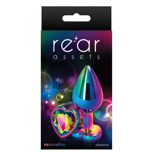 NS Novelties - Rear Assets Multicolor Aluminum Heart Butt Plug M Anal Toys