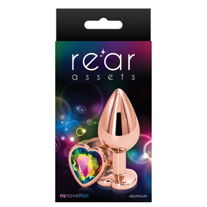 NS Novelties - Rear Assets Rose Gold Aluminum Heart Butt Plug M Anal Toys