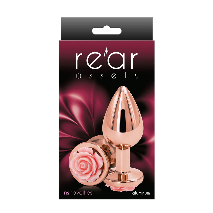 NS Novelties - Rear Assets Rose Aluminium Buttplug Medium Anal Toys