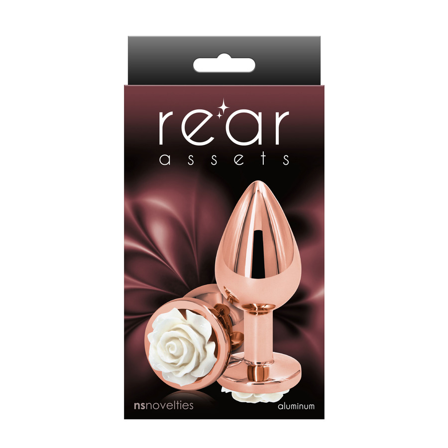 NS Novelties - Rear Assets Rose Aluminium Buttplug Medium Anal Toys