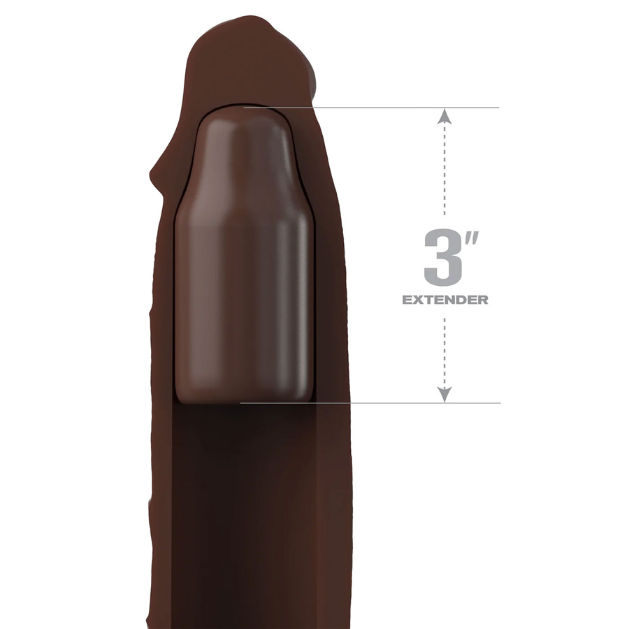 Pipedream - Bruine Penis Vergrotende Sleeve met Strap 24cm Mannen Speeltjes