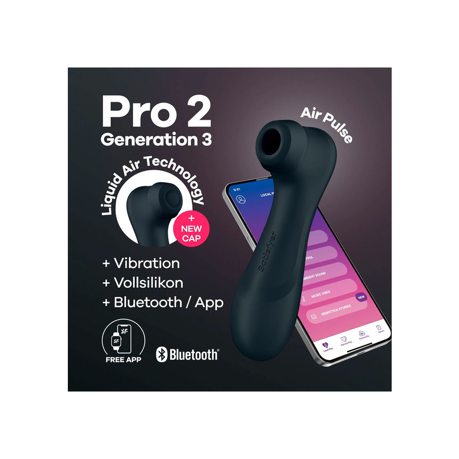 Satisfyer - Pro 2 Generation 3 App Controlled Air Suction Stimulator Toys for Her