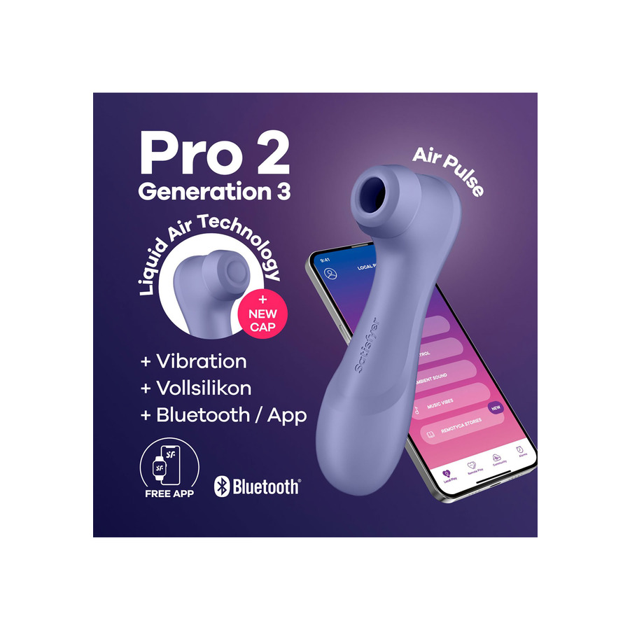 Satisfyer - Pro 2 Generation 3 App Controlled Air Suction Stimulator Toys for Her