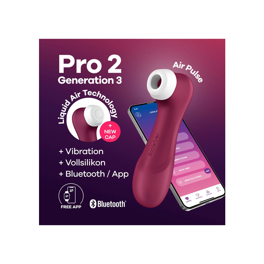 Satisfyer - Pro 2 Generation 3 App Controlled Air Suction Stimulator Toys for Her