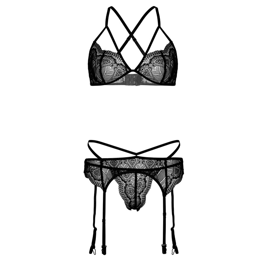 Daring Intimates - 4PC Garter Lingerie Set Lingerie