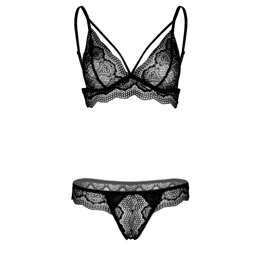 Daring Intimates - Bra and Crotchless Panty Lingerie