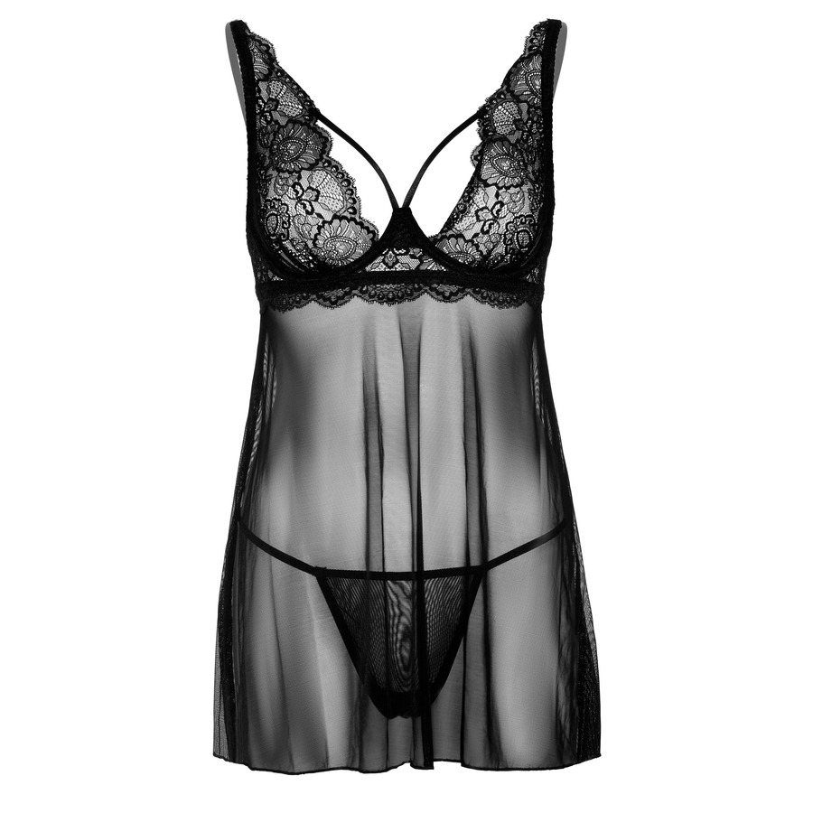 Daring Intimates - Kanten Babydoll en String Lingerie