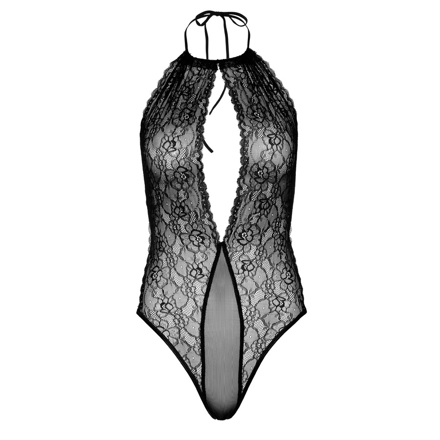 Deep-V Lace Teddy Lingerie