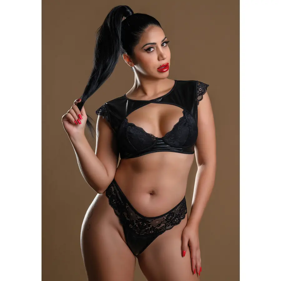 Daring Intimates - Naughty Whispers Wetlook 2-Piece Bra Set Lingerie