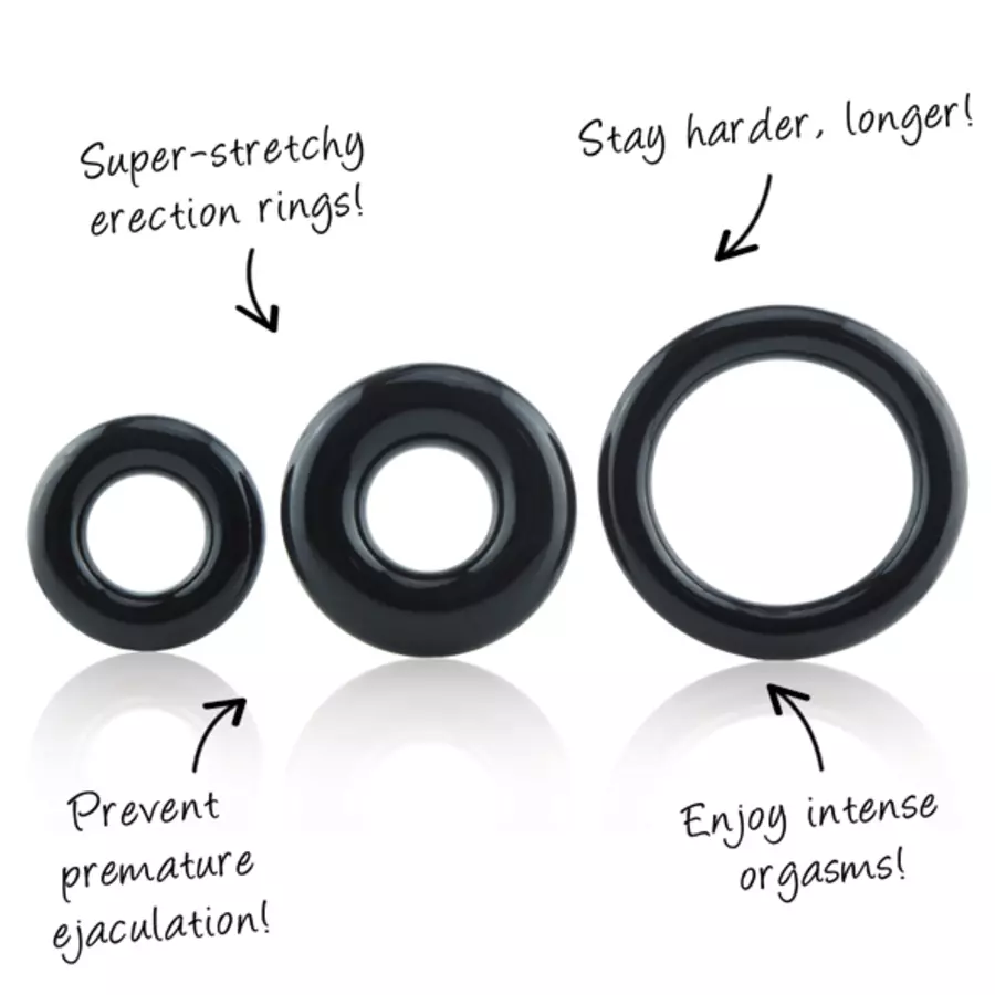 Screaming O - RingO 3-Pack Silicone Cockrings Male Sextoys