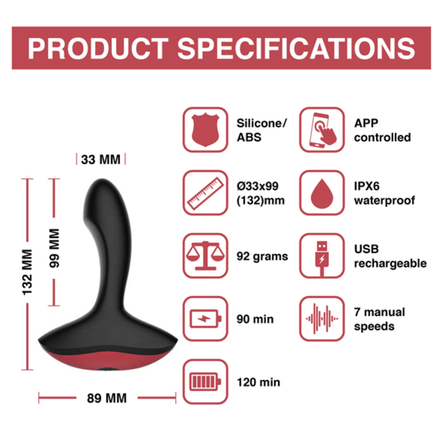 Magic Motion - Solstice App Bestuurbare Prostaat Vibrator Anale Speeltjes