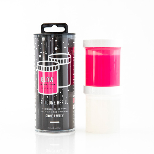 Clone-A-Willy - Refill Glow in the Dark Siliconen Navulling Roze