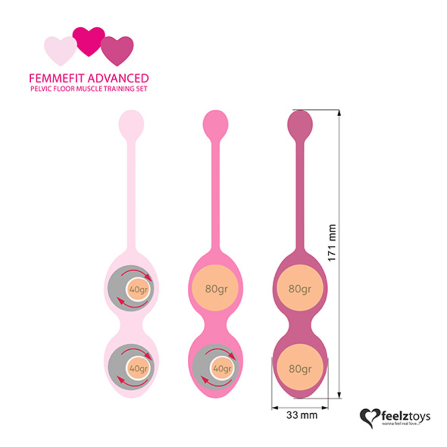 FeelzToys - FemmeFit Advanced Bekkenbodemspier Training Set 3 st Vrouwen Speeltjes