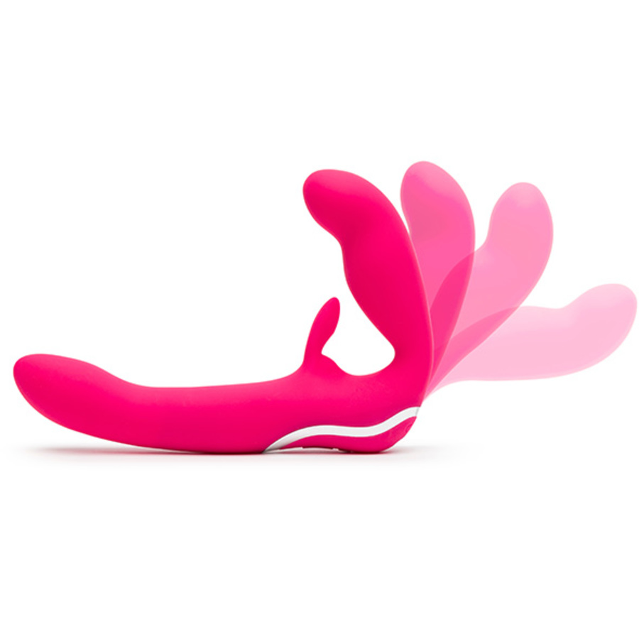 Happy Rabbit - Strapless Strap-On Rabbit Vibe Pink Toys for Her