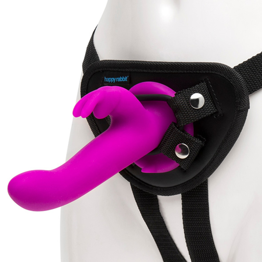 Happy Rabbit - Vibrating Strap-On with adjustable Harness Set Toys for Her