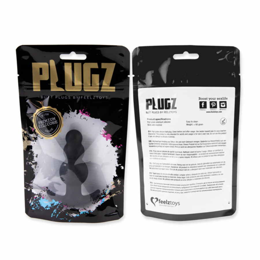 FeelzToys - Plugz Butt Plug Zwart Nr. 1 Anale Speeltjes