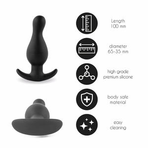 FeelzToys - Plugz Butt Plug Zwart Nr. 2 Anale Speeltjes