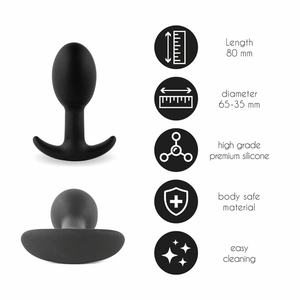 FeelzToys - Plugz Butt Plug Zwart Nr. 3 Anale Speeltjes