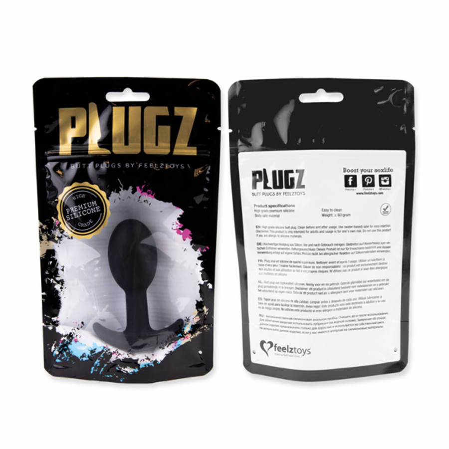 FeelzToys - Plugz Butt Plug Zwart Nr. 3 Anale Speeltjes