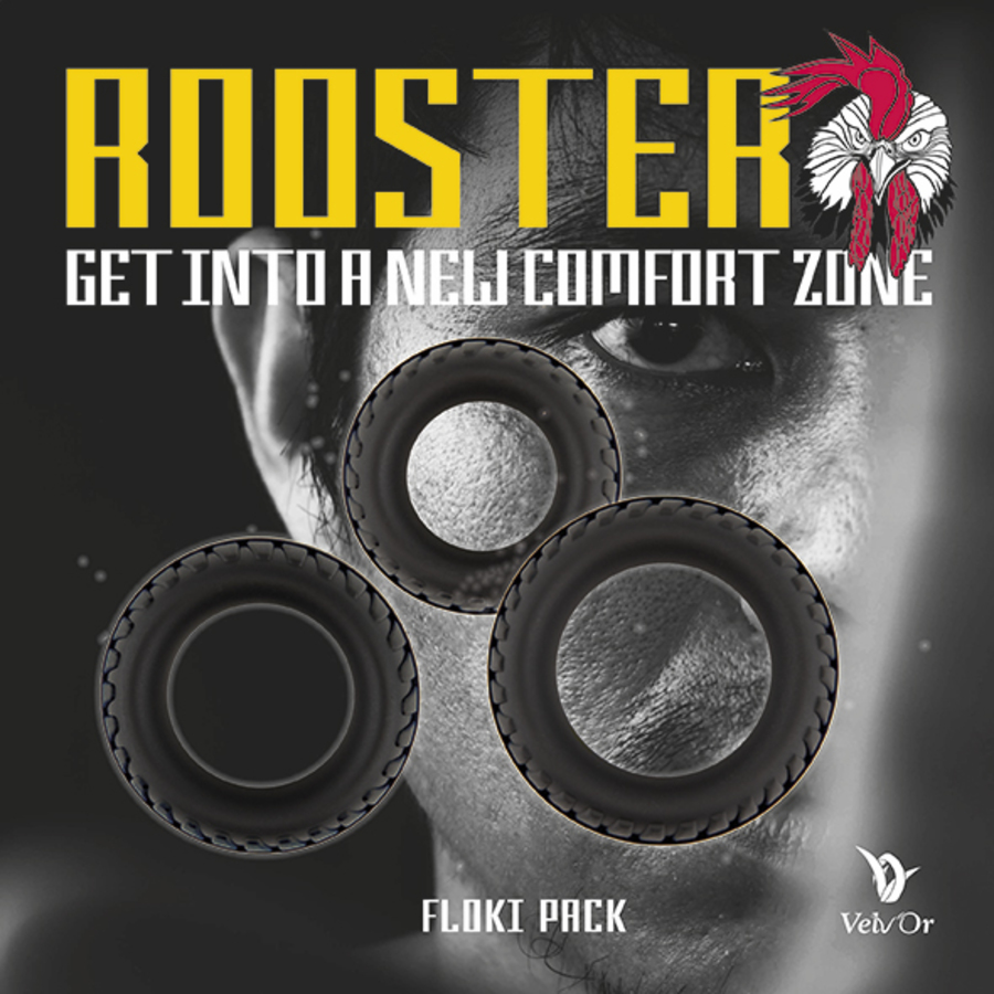 Velv'Or - Rooster Floki Pack Set of Sturdy Looking Cock Rings Male Sextoys