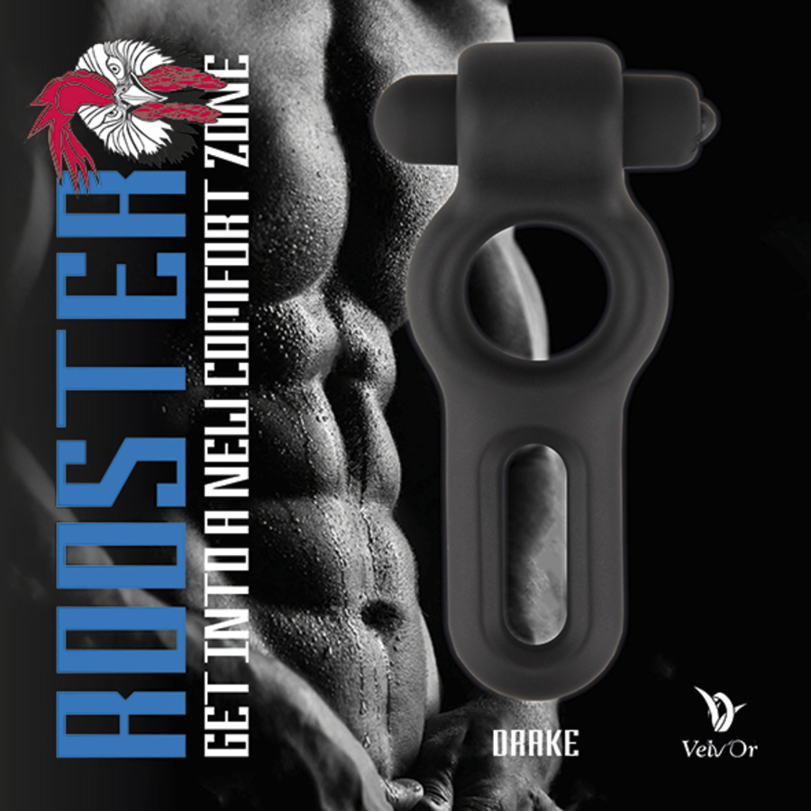 Velv'Or - Rooster Drake Dubbele Ring Design Cock Ring met Vibrerende Bullet Mannen Speeltjes
