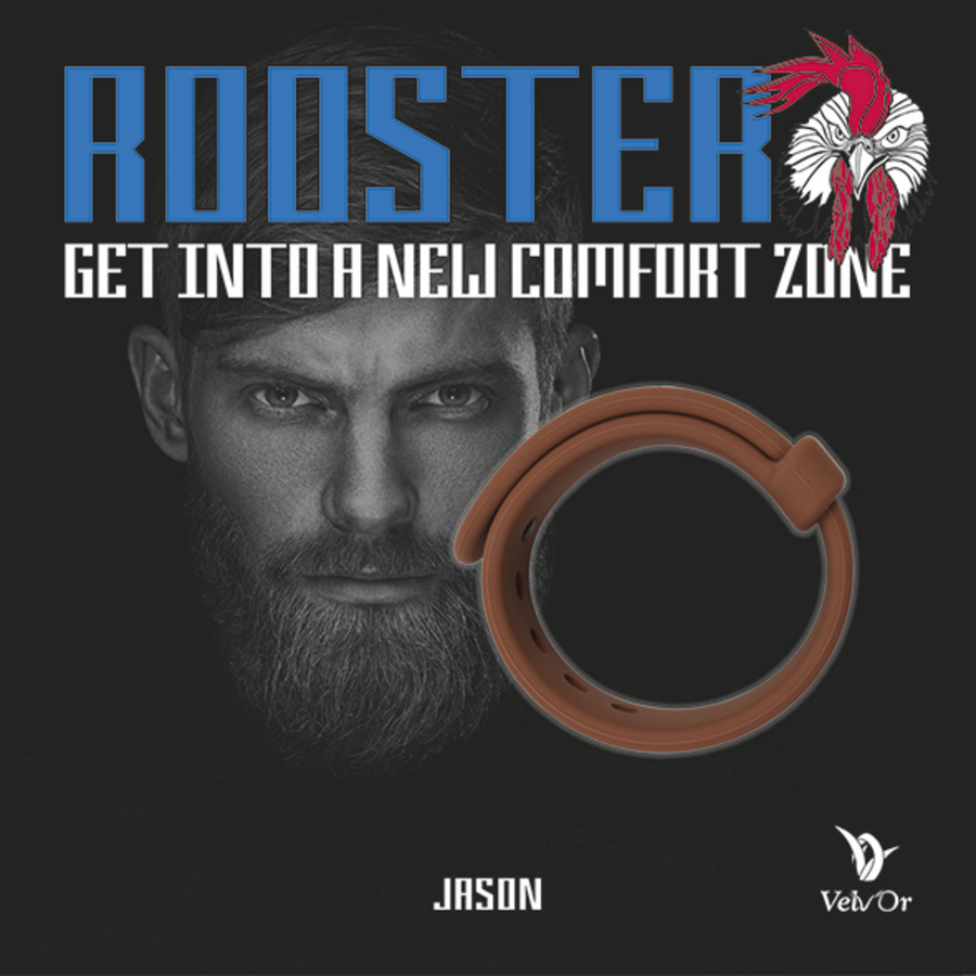 VelvOr - Velv'Or - Rooster Jason Size Adjustable Firm Strap Design Cock Ring Rood Mannen Speeltjes