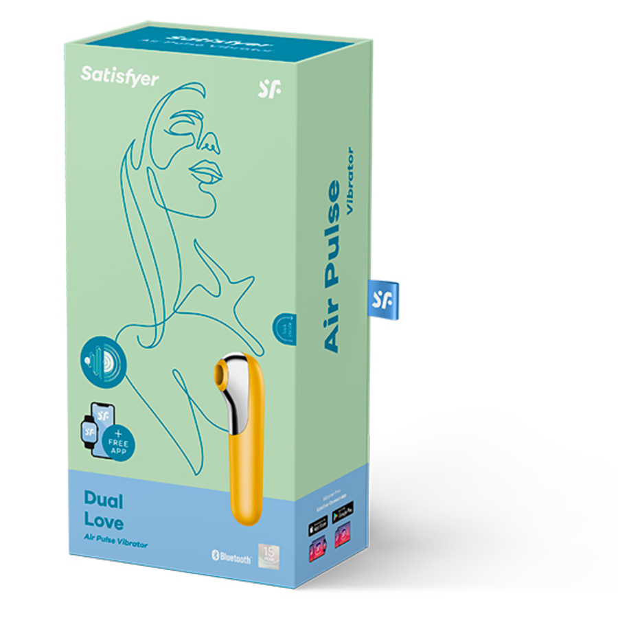 Satisfyer - Dual Love Air Pulse Vibrator App Bestuurbaar Vrouwen Speeltjes