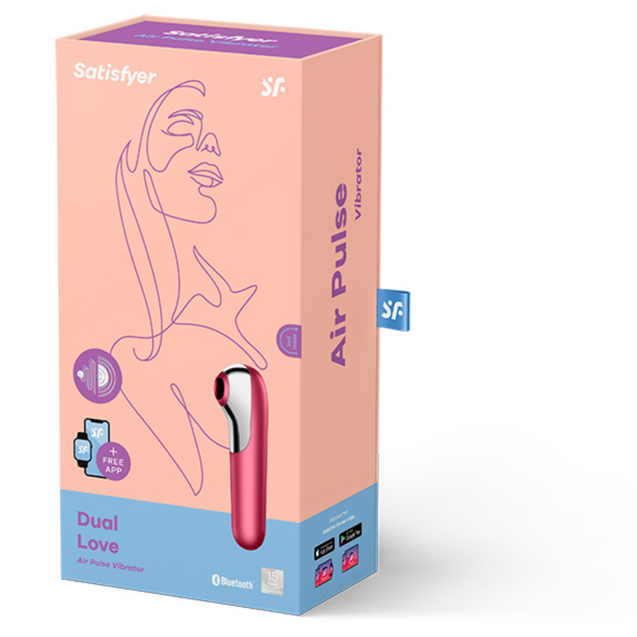 Satisfyer - Dual Love Air Pulse Vibrator App Bestuurbaar Vrouwen Speeltjes