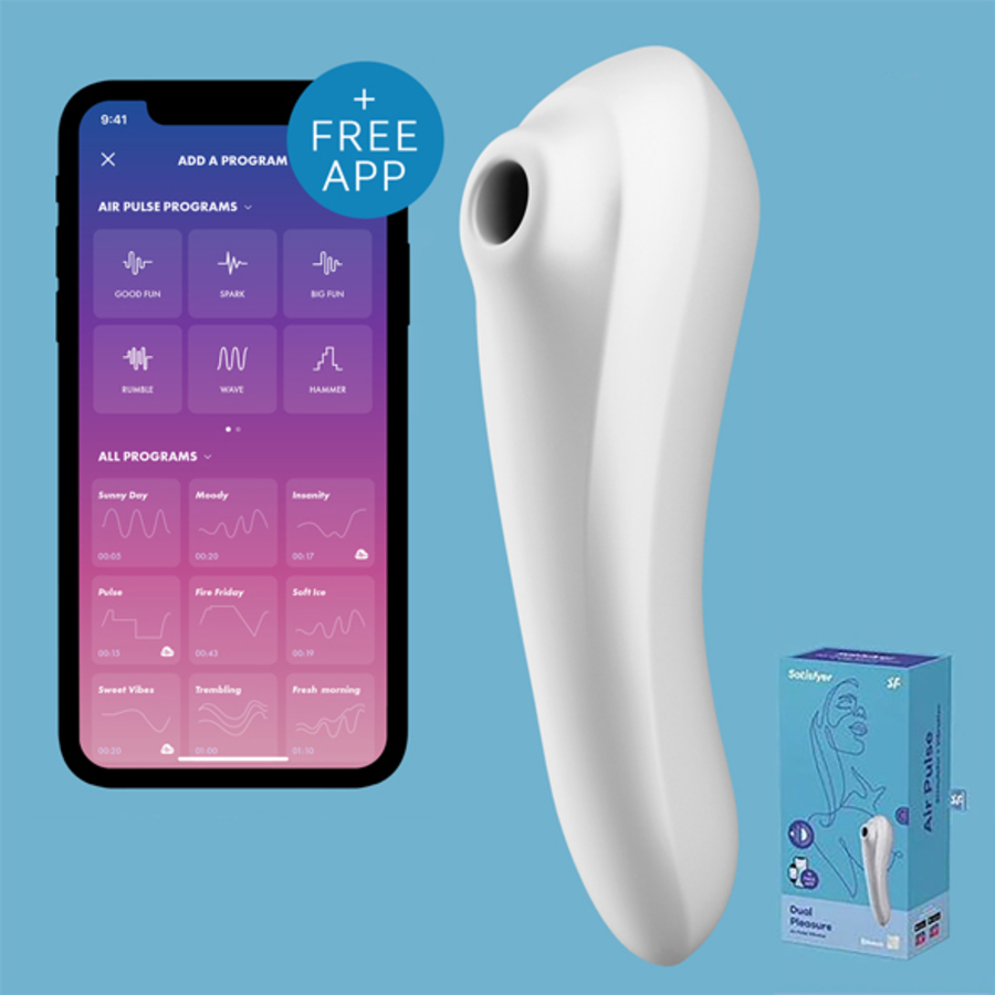 Satisfyer - Dual Pleasure Air Pulse Vibrator App Bestuurbaar Vrouwen Speeltjes