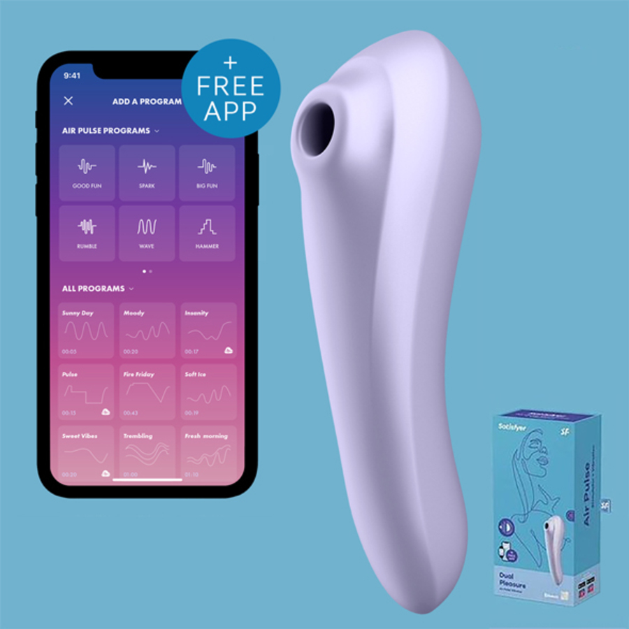 Satisfyer - Dual Pleasure Air Pulse Vibrator App Bestuurbaar Vrouwen Speeltjes