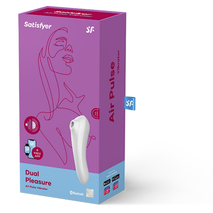Satisfyer - Dual Pleasure Air Pulse Vibrator App Bestuurbaar Vrouwen Speeltjes