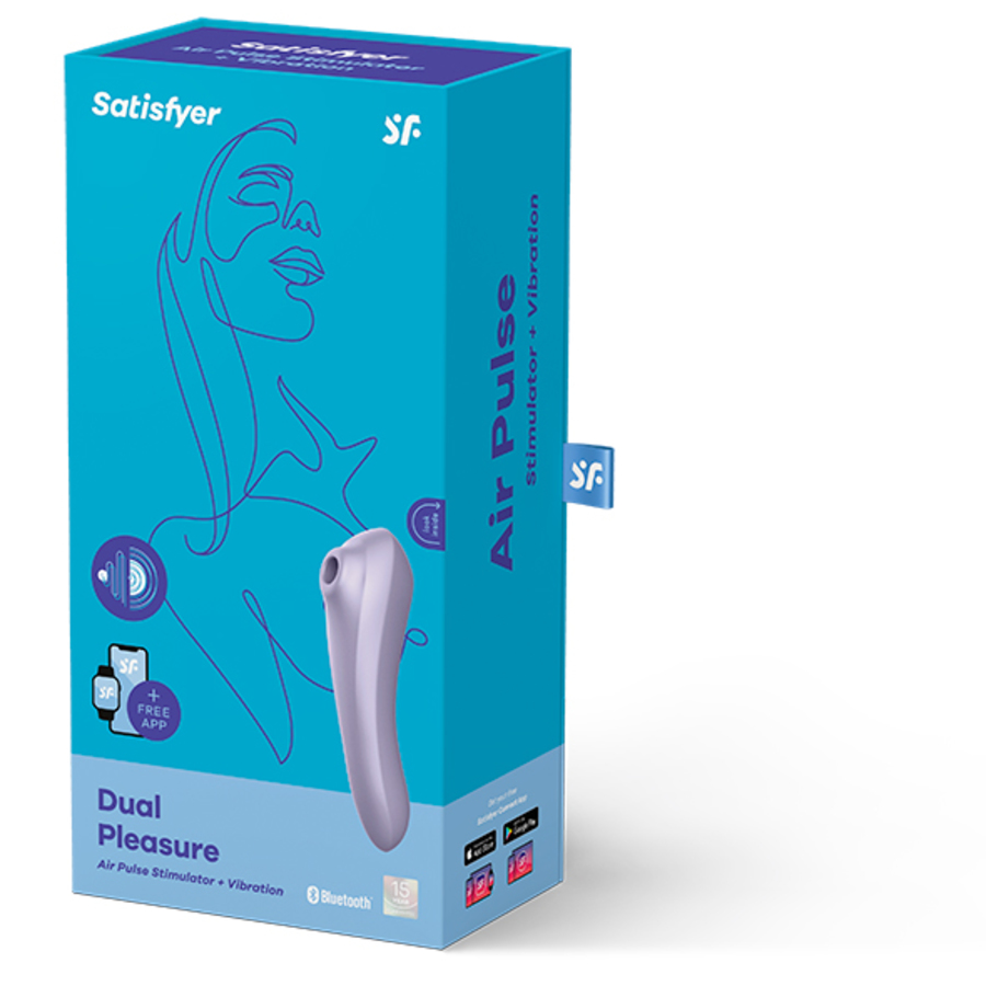 Satisfyer - Dual Pleasure Air Pulse Vibrator App Bestuurbaar Vrouwen Speeltjes