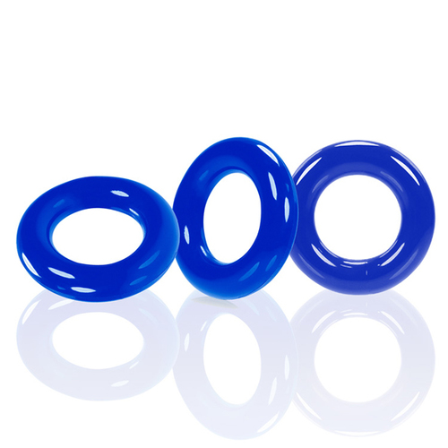Oxballs - Willy Rings 3-pack Flexibele Cockringen Blauw