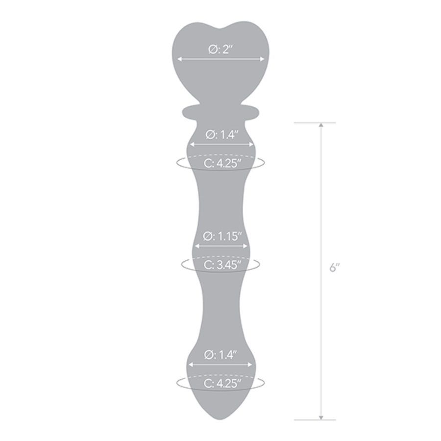 Glas - Sweetheart Glass G-spot Dildo Toys for Her