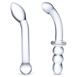 Glas - G-Spot Pleasure Glazen Dildo Set Glas - G-Spot Pleasure Glazen Dildo Set Vrouwen Speeltjes