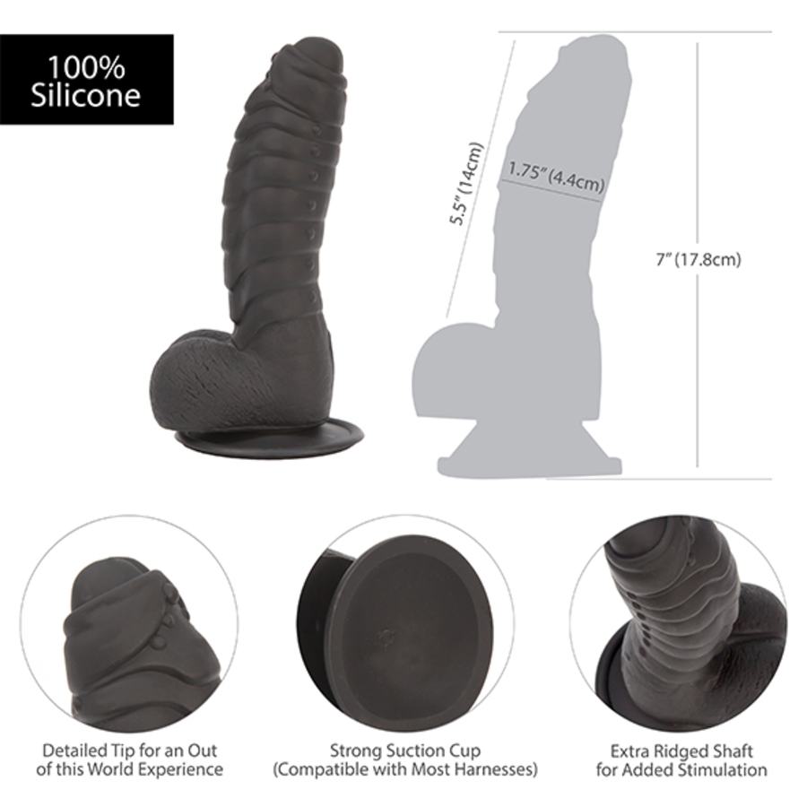 Addiction - Ben Siliconen Geribbelde Dildo met Zuignap 18 cm Vrouwen Speeltjes