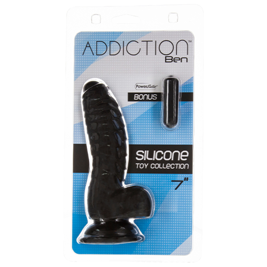 Addiction - Ben Siliconen Geribbelde Dildo met Zuignap 18 cm Vrouwen Speeltjes