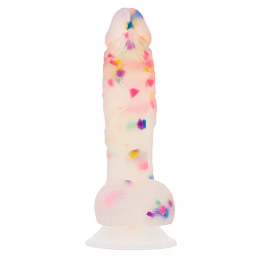 Addiction - Party Marty Confetti Dildo met Zuignap + PowerBullet 19 cm Vrouwen Speeltjes